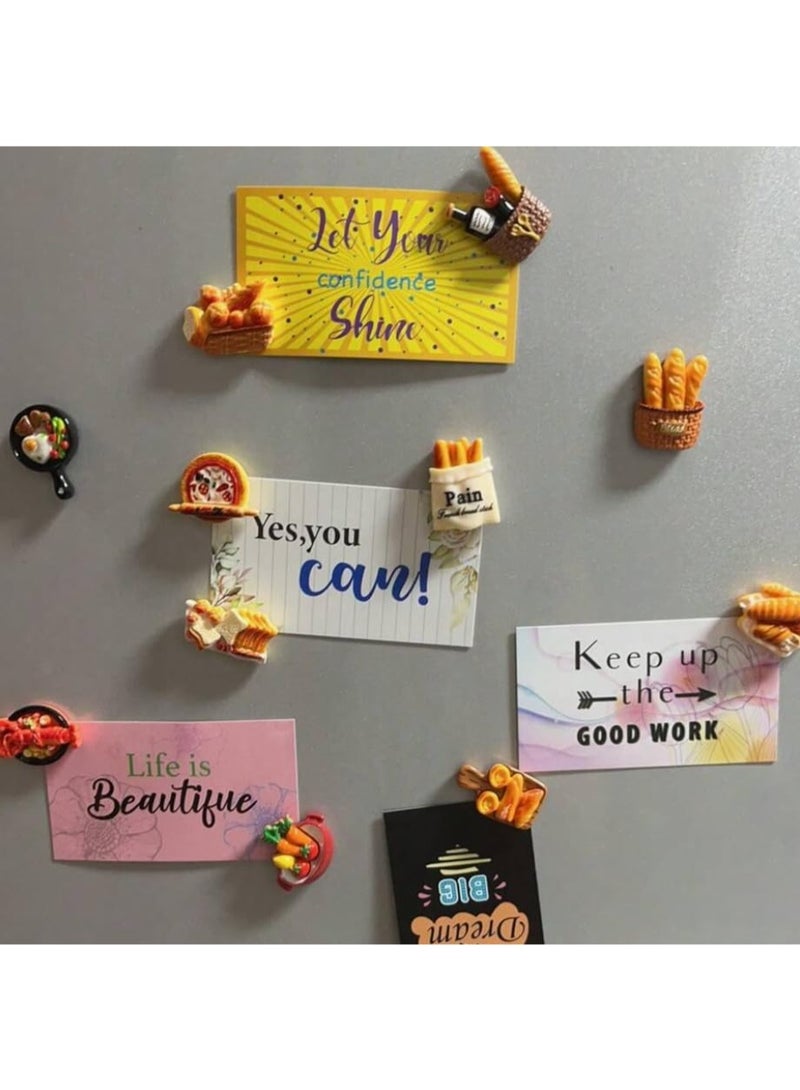 fantasize Cute Mini Food Shaped Fridge Magnets – Set of 12 – Adorable Kitchen Decor – Refrigerator Magnets for Home and Office – Fun Gift Idea for Moms, Teachers and Food Lovers - Image 2